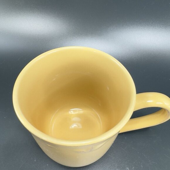 Thomson Pottery Beige Tan Ceramic Coffee Mug Cup Mugs Cups Raised Edge VTG Set 2 - Picture 7 of 15